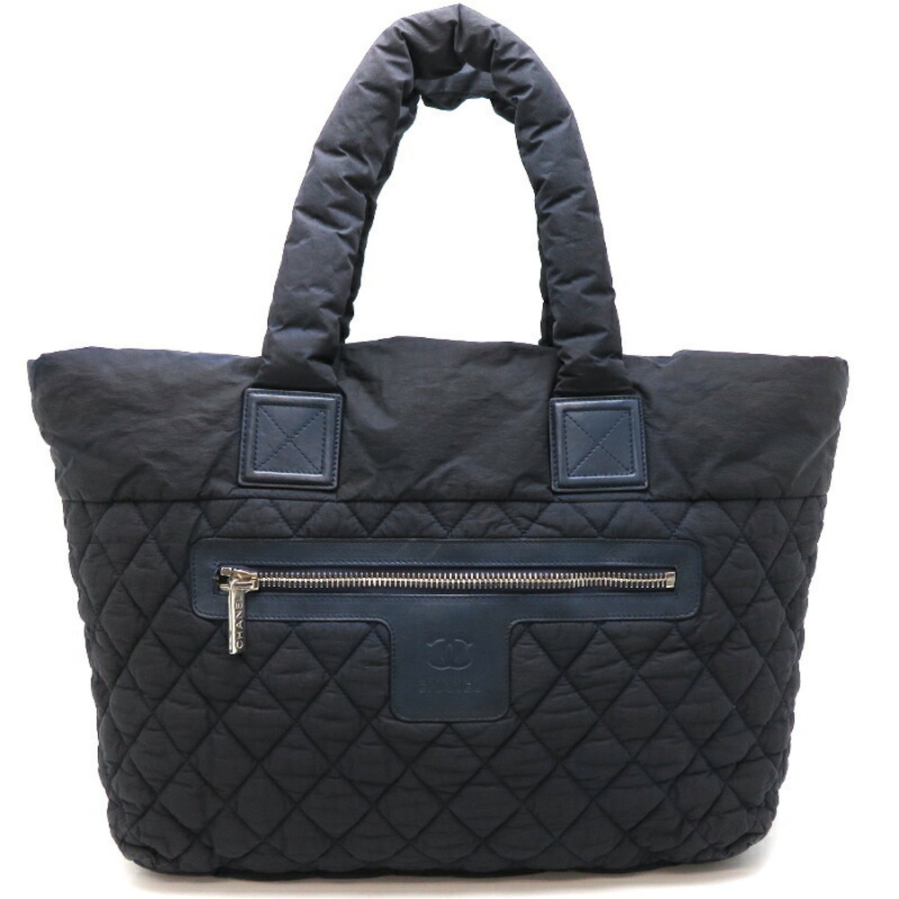 Chanel Nylon Bag Tote Tote Blue Cococoon